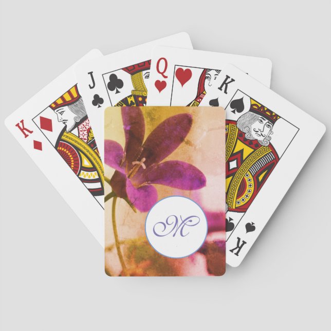 Jeu De Cartes Monogramme d'amour pourpre (dos)