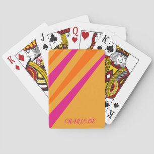 Jeu De Cartes Monogramme de bandes rétro
