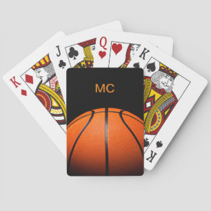 Jeu De Cartes Monogramme de basket-ball masculin cool