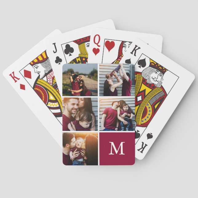 Jeu De Cartes Monogramme de bloc de couleur de 5 galeries de (dos)