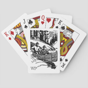 Jeu De Cartes Monogramme de canotage rétro