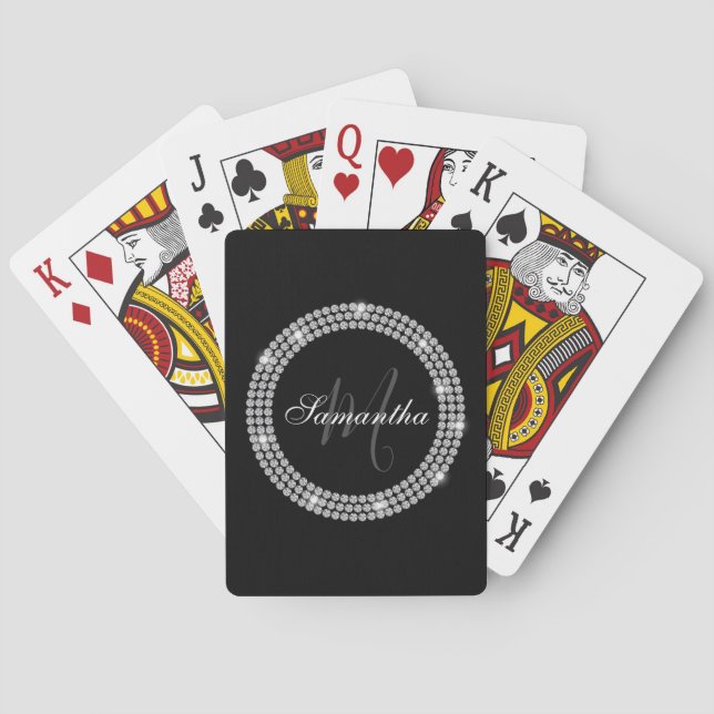 Jeu De Cartes Monogramme de diamants (dos)