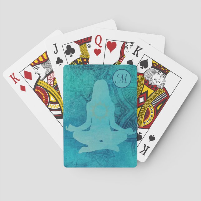 Jeu De Cartes Monogramme de méditation de Yoga Zen (dos)