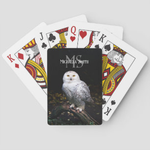 Jeu De Cartes Monogramme de nom personnalisé de majestueuse chou
