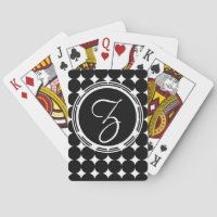 Monogramme de point Polka Noir