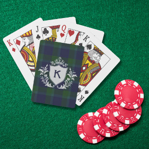 Jeu De Cartes Monogramme de verdure Famille Logo Blason Prépa Pl