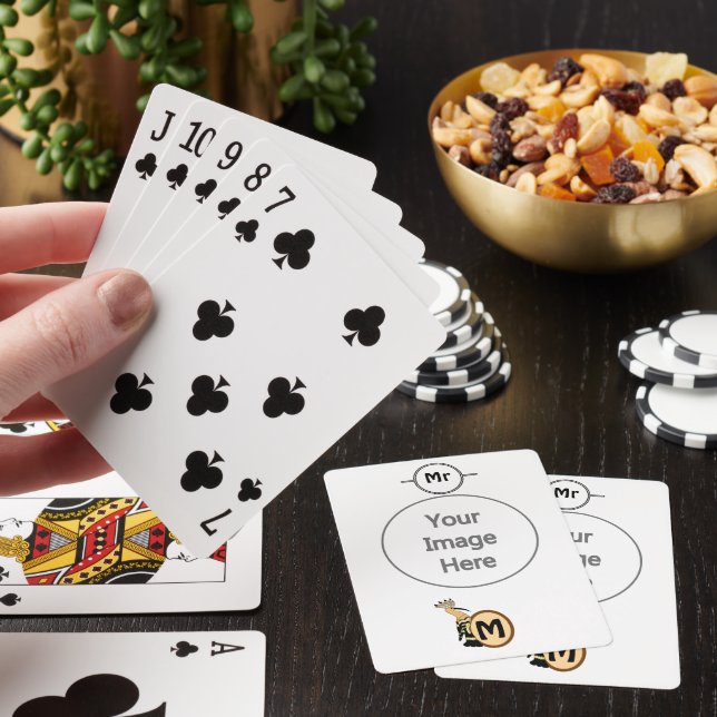 Jeu De Cartes Monogramme d'oiseau Whimsical Hoopoe (In Situ)
