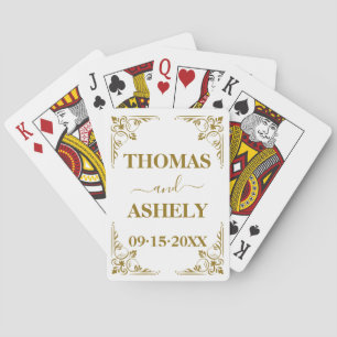 Jeu De Cartes Monogramme élégant de mariage personnalisé