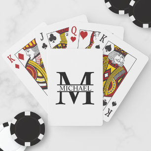 Jeu De Cartes Monogramme et nom personnalisés