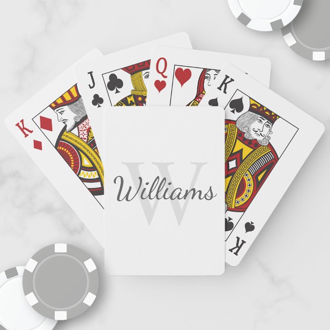 Jeu De Cartes Monogramme et nom personnalisés (Créateur téléchargé)