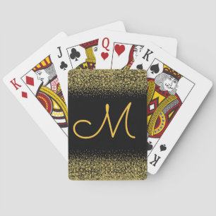 Jeu De Cartes Monogramme et Parties scintillant or