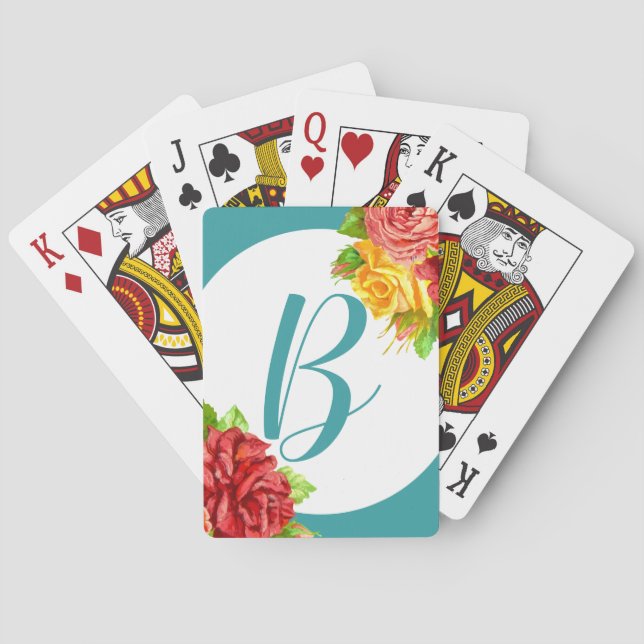 Jeu De Cartes Monogramme floral (dos)