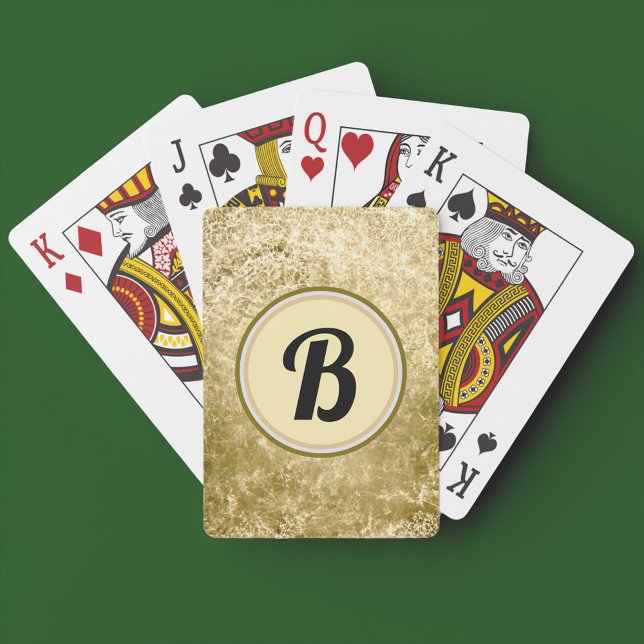 Jeu De Cartes Monogramme Gold Cracker (Créateur téléchargé)