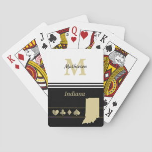 Jeu De Cartes Monogramme Gold Silhouette Indiana