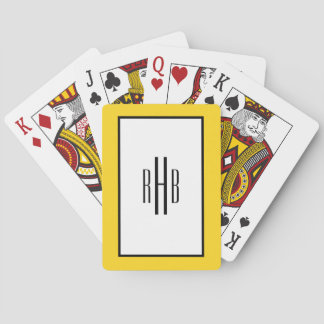 Jeu De Cartes Monogramme Lecture Cartes Poker Deck pour Papa