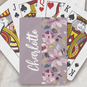 Jeu De Cartes Monogramme Lilac Floral