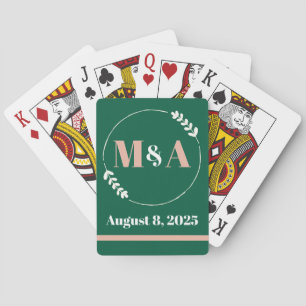 Jeu De Cartes Monogramme mariage enregistrer les dates ou favori