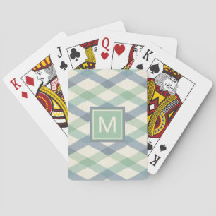 Jeu De Cartes Monogramme   Motif géométrique pastel