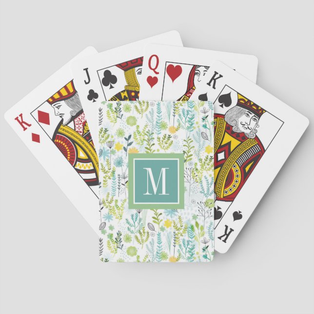 Jeu De Cartes Monogramme | Motif sauvage et libre (dos)