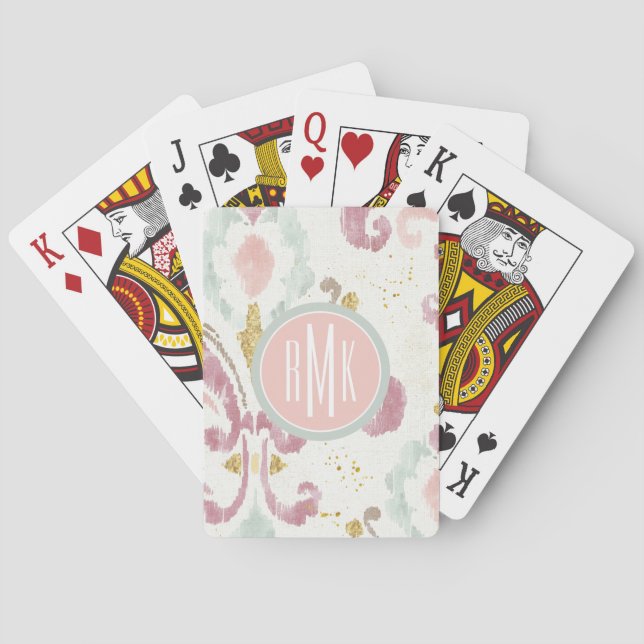 Jeu De Cartes Monogramme| Motif Soft Deco (dos)