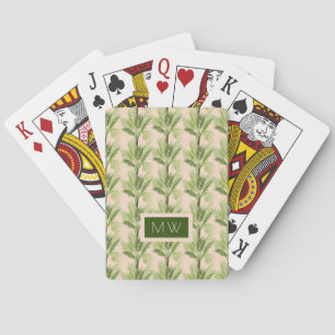 Jeu De Cartes Monogramme Oasis intérieure Motif Palm Tree
