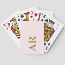 Monogramme Pastel Rose Or Initiales Minimaliste Ch