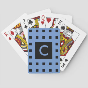 Jeu De Cartes Monogramme Personnalisable Motif Carré Élégant