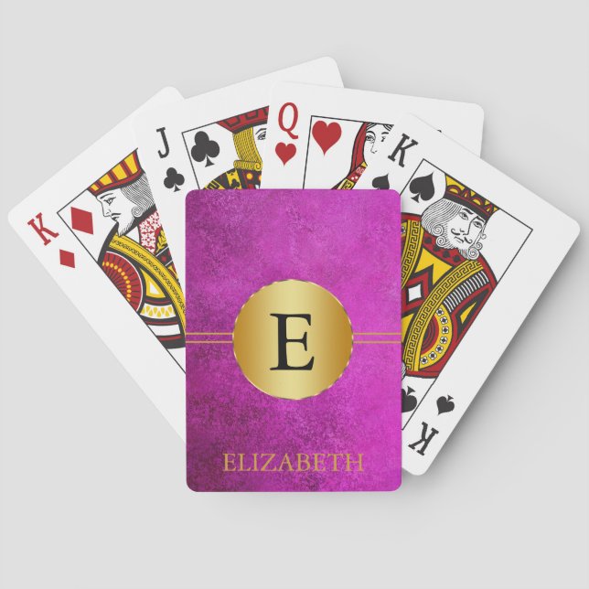 Jeu De Cartes Monogramme personnalisé (dos)