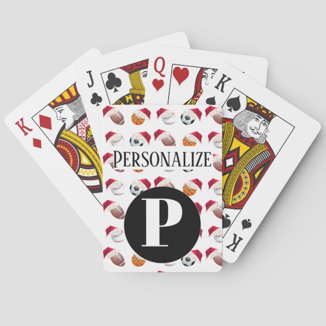 Jeu De Cartes Monogramme personnalisé Carte de lecture personnal (dos)