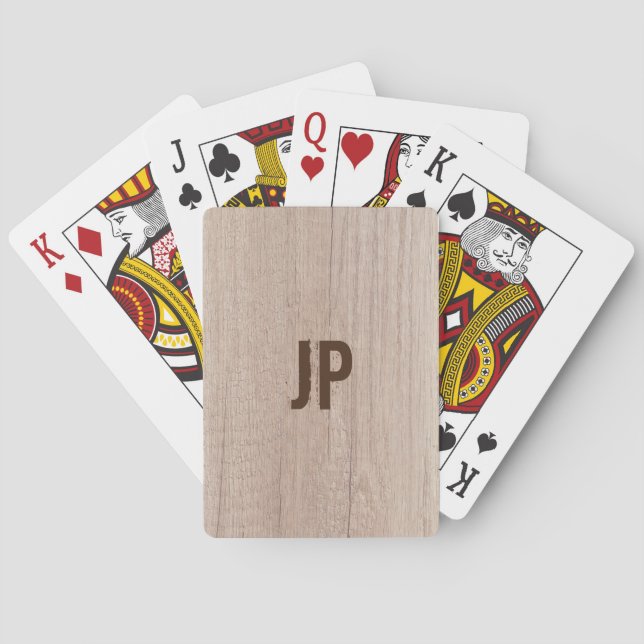 Jeu De Cartes Monogramme personnalisé Modèle Moderne Elegance Bo (dos)