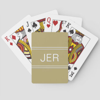 Jeu De Cartes Monogramme personnalisé personnalisé moderne or in