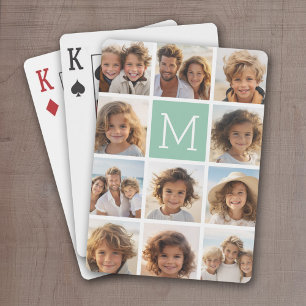 Jeu De Cartes Monogramme personnalisé photo Collage de photo uni