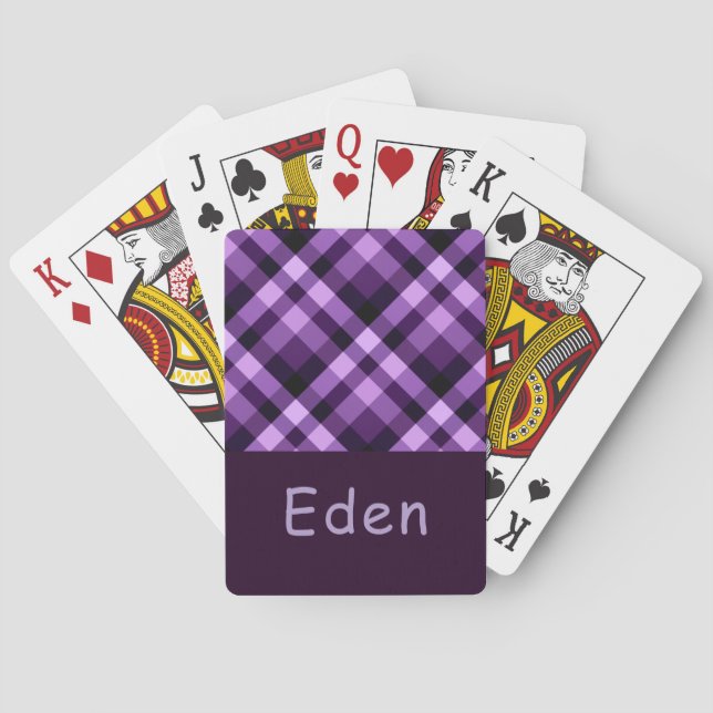 Jeu De Cartes Monogramme Plaid Moderne Plaid Plaid Plaid Plaid P (dos)