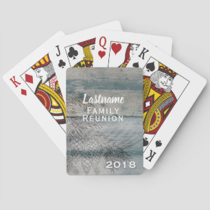 Jeu De Cartes Monogramme rustique d'hiver d'automne de cadeau de