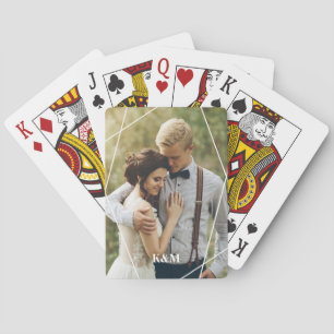 Jeu De Cartes Monogramme tendance photo personnalisée