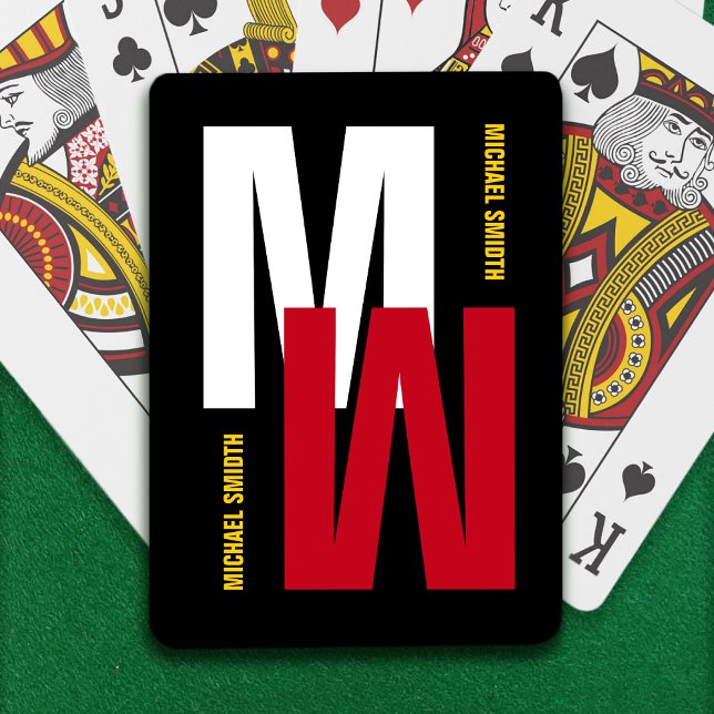 Jeu De Cartes monogramme / typographie / votre propre nom (Créateur téléchargé)