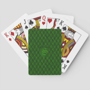 Jeu De Cartes Monogramme vert Emerald