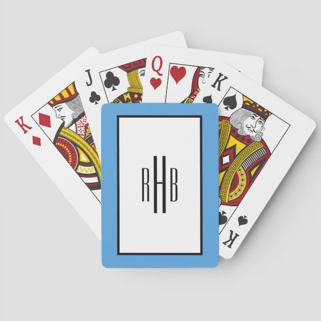 Jeu De Cartes Monogrammed Playing Cards Poker Gift for Dad (dos)