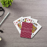 Jeu De Cartes Monographie blanche Bourgogne paraphone mariage<br><div class="desc">Élégant et intemporel,  en utilisant votre monogramme comme motif. Un arrière - plan bordeaux moderne. Personnalisez et ajoutez vos lettres monographiques. L'initiale de votre nom de famille au milieu avec une majuscule. Ajoutez vos noms et la date du mariage. Texte blanc. Parfait pour un mariage !</div>
