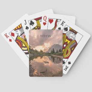 Jeu De Cartes Monographie personnalisée Mountain Pond jouant aux