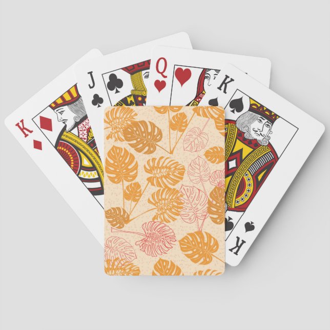 Jeu De Cartes Monstera feuilles : la silhouette tropicale sans s (dos)