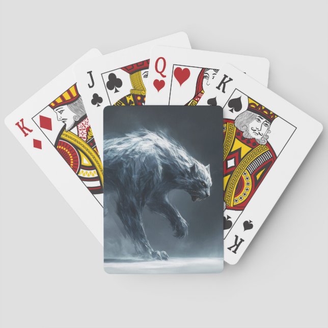 Jeu De Cartes monstre de panthère fantastique  (dos)
