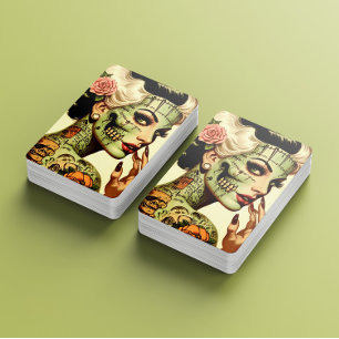 Jeu De Cartes Monstre Rétro Pin-up