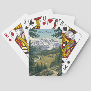 Jeu De Cartes Mont Rainier Parc National Voyage Ancien