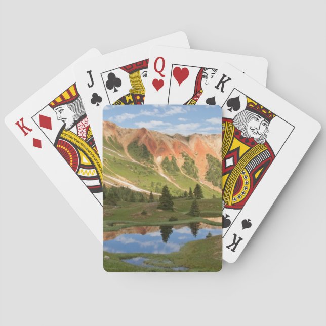 Jeu De Cartes Montagne rouge réflexion (dos)