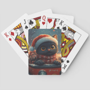 Jeu De Cartes Montagnes Russes Chat Noir de Noël