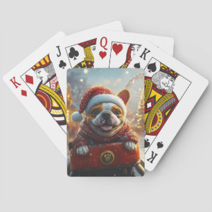 Jeu De Cartes Montagnes Russes de Bull Terrier pour Noël