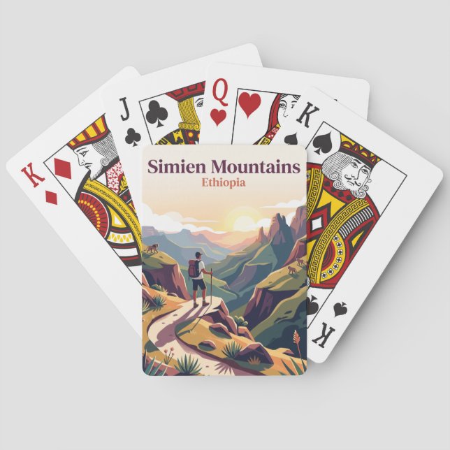 Jeu De Cartes Montagnes Simien Éthiopie (dos)