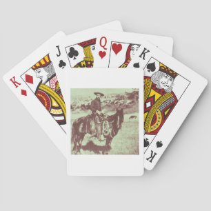 Jeu De Cartes Montana Cowboy, vers 1880 (photo b/w)