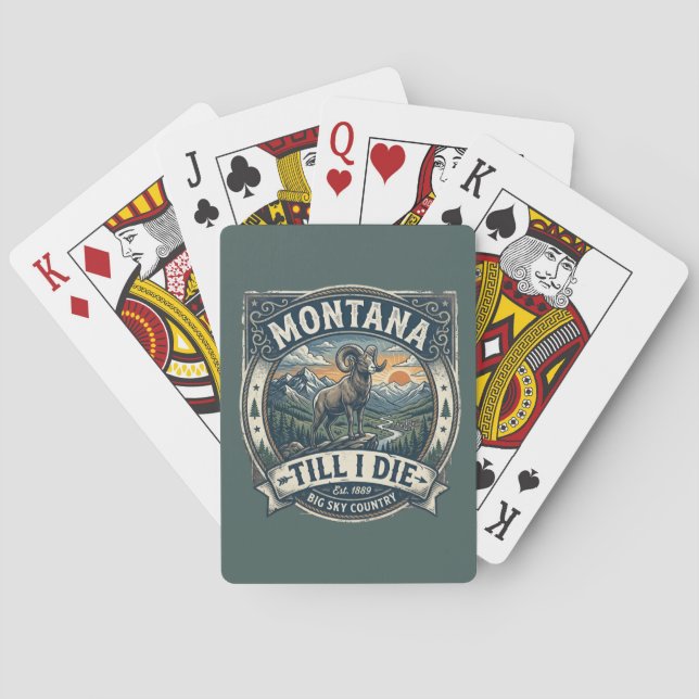 Jeu De Cartes « Montana jusqu'à ce que je meure » (dos)